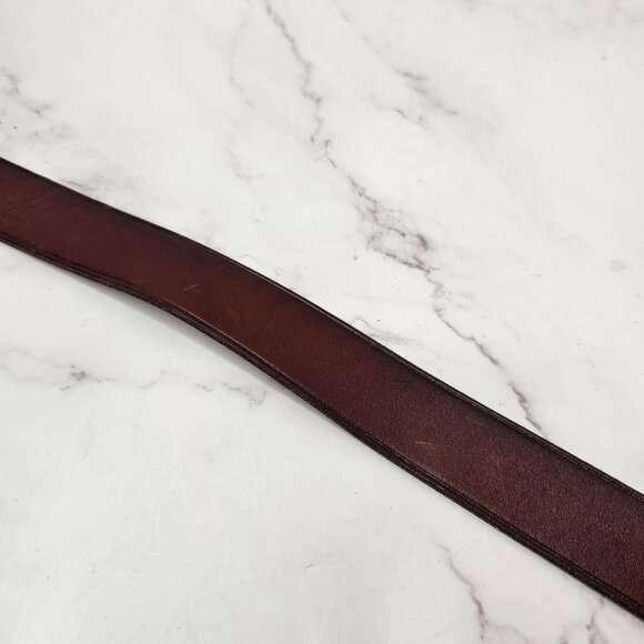 Fossil Brown Leather Belt Western Distressed Cowgirl Rodeo Silver Hardwear M - Picture 3 of 8